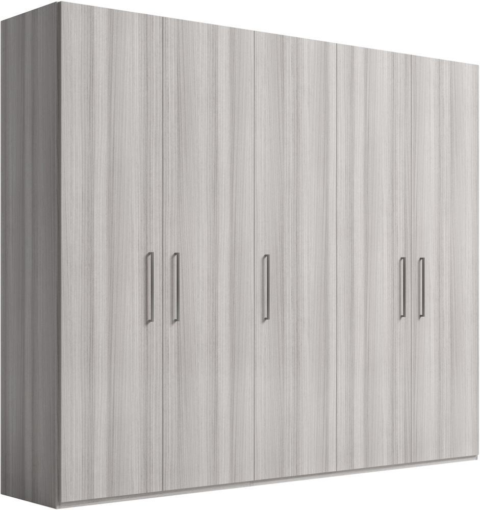 Product photograph of Status Mia Night Silver Grey Italian 5 Door Wardrobe from Choice Furniture Superstore.